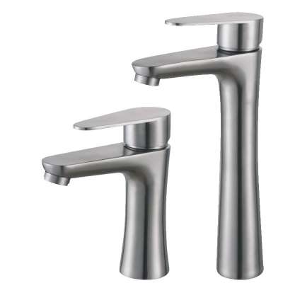 Bathroom hot water single hole stainless steel 304 washbasin mixer faucet, 2 hole professional washbasin faucet, bathroom agitat