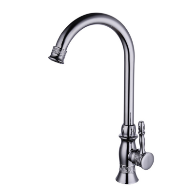 European retro pattern galvanized alloy single cold single hole kitchen faucet bathroom basin use wholesale cheap Southeast Asia