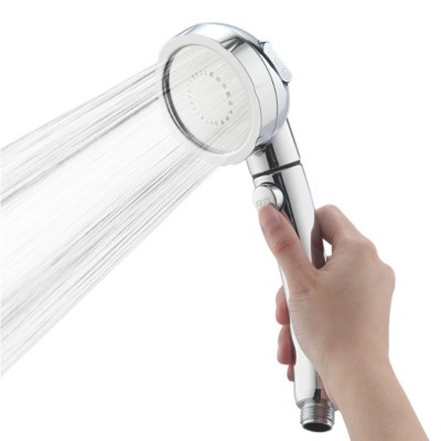 ABS Multifunction  Chrome Water-Saving High Pressure Shower Head with Water Stop Button