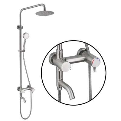 HUICI Comfortable design of three functions wall - mounted thermostatic shower, mixer, shower shower set